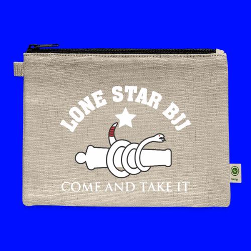 Lone Star BJJ - Come and Take It - White and Red - Hemp Carry All Pouch
