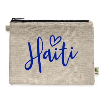 Haiti Heart Women's Love Haiti - Hemp Carry All Pouch - natural - Front