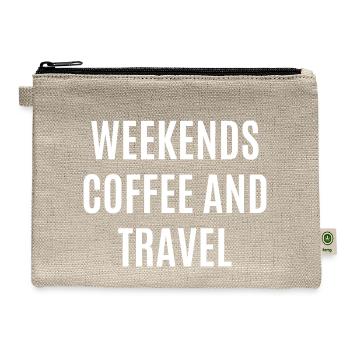 weekends coffee and travel - Hemp Carry All Pouch - natural - Front