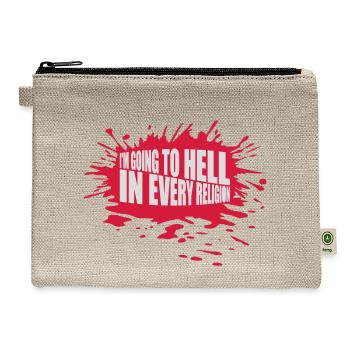 im going to hell - Hemp Carry All Pouch - natural - Front