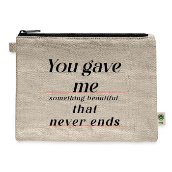 You gave me - Hemp Carry All Pouch - natural - Front