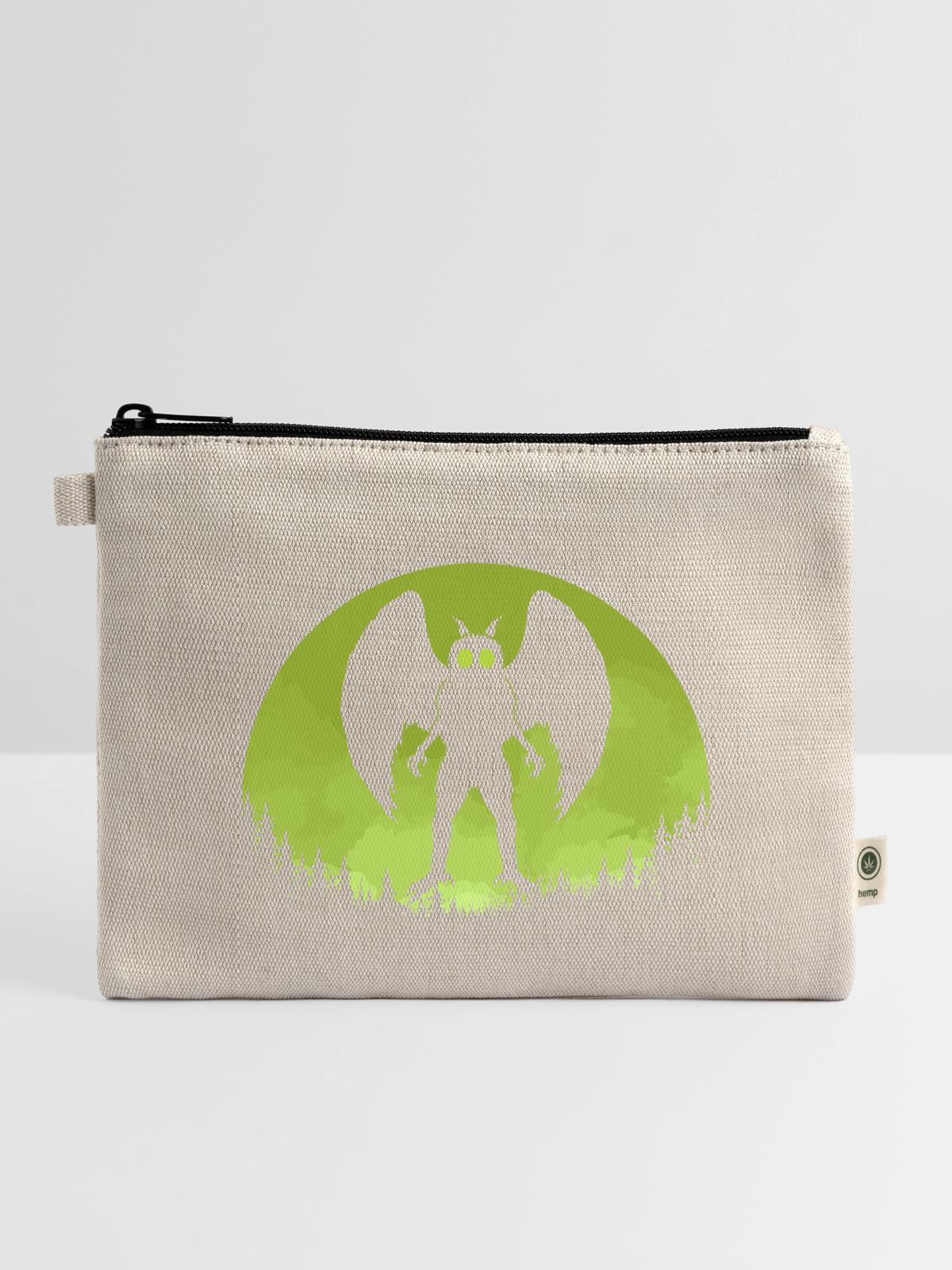 Mothman Moon - Hemp Carry All Pouch - natural - Front