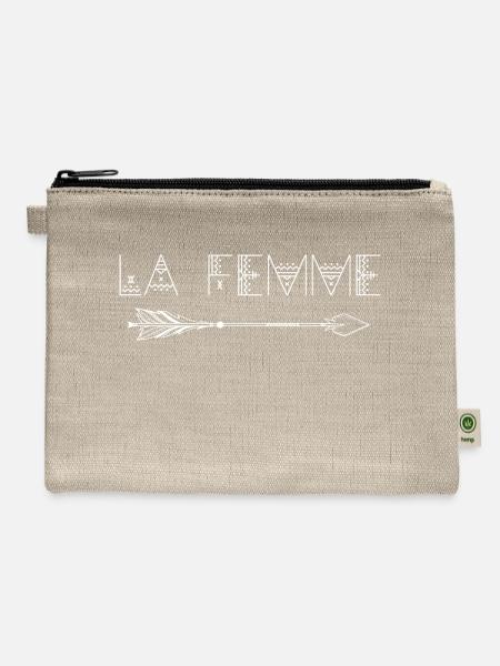 Means Wife In English - Hemp Carry All Pouch - natural