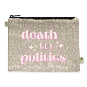 Death To Politics Anti Government - Hemp Carry All Pouch - natural - Front