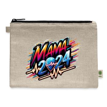 Mom heart rate ECG 2024 - trendy design - Hemp Carry All Pouch - natural - Front