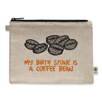 Coffee Birthstone Tee - Hemp Carry All Pouch - natural - Front