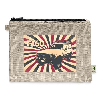 Vintage FJ60 Poster Tee - Hemp Carry All Pouch - natural - Front