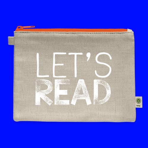 Let's Read Teacher Pillow Classroom Library Pillow - Hemp Carry All Pouch