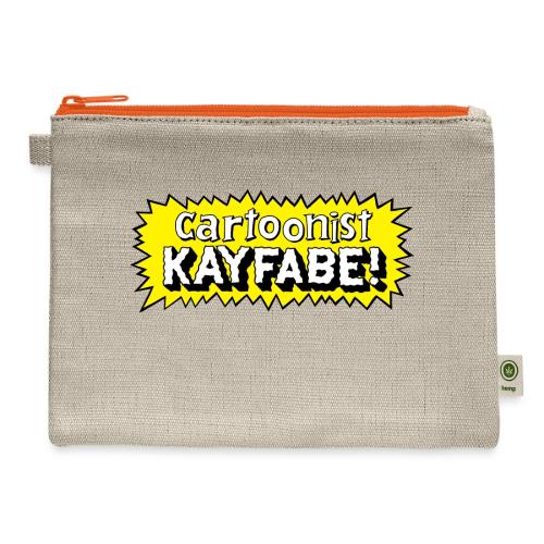 Cartoonist Kayfabe logo - Hemp Carry All Pouch