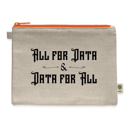 All for Data, Data for All (light) - Hemp Carry All Pouch