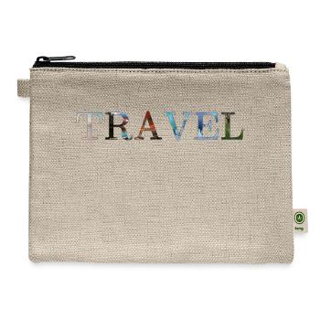in love with travel, in all seasons - Hemp Carry All Pouch - natural - Front