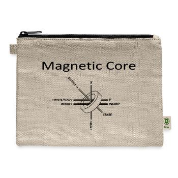 Magnetic Core Memory Cell - Hemp Carry All Pouch - natural - Front