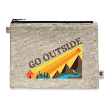 Go Outside - Hemp Carry All Pouch - natural - Front