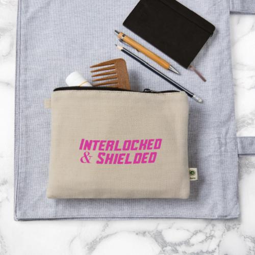 INTERLOCKED & SHIELDED - FUCHSIA DESIGN - Hemp Carry All Pouch