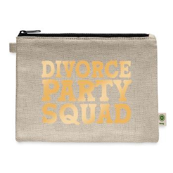 Funny Divorcee Divorce Party Squad - Hemp Carry All Pouch - natural - Front