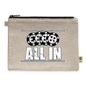 All In Design For Poker And Casino Friends - Hemp Carry All Pouch - natural - Front
