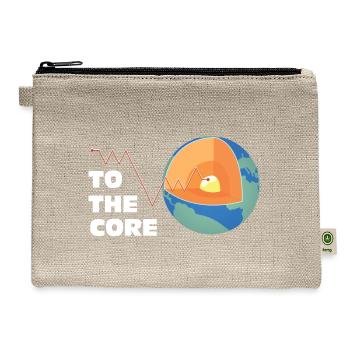 Earth Core An Open Earth Illustration With The - Hemp Carry All Pouch - natural - Front