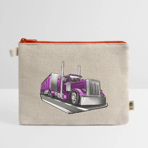 Tracktor Trailer Semi Truck Big Rig - Hemp Carry All Pouch