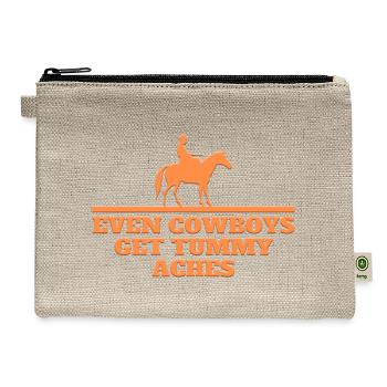 EVEN COWBOYS GET TUMMY ACHES - Hemp Carry All Pouch - natural - Front