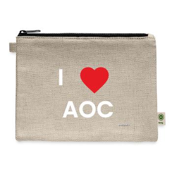 AOC Alexandria Occasio-Cortes - Hemp Carry All Pouch - natural - Front