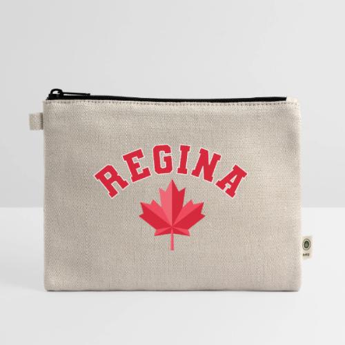 Regina with maple leaf - Hemp Carry All Pouch