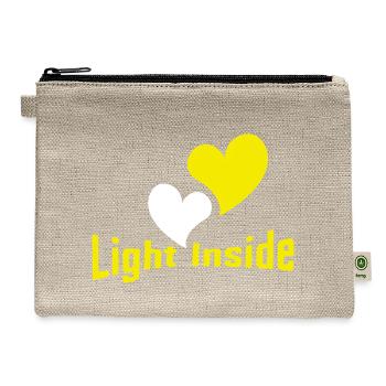 LightInside – Inner Glow, Outer Peace - Hemp Carry All Pouch - natural - Front
