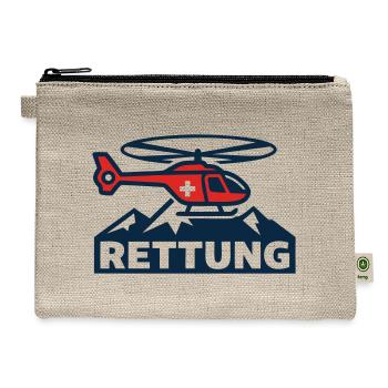 Rescue Helicopter Logo - Hemp Carry All Pouch - natural - Front