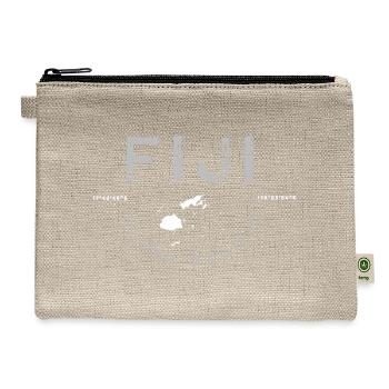 Fiji South Pacific Graphic Retro Vintage birthday - Hemp Carry All Pouch - natural - Front