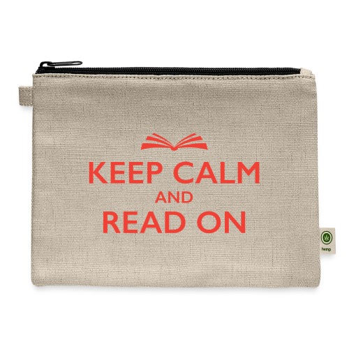 Keep Calm and Read On - Hemp Carry All Pouch