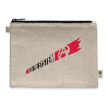 Anarchy Fuck the system - Hemp Carry All Pouch - natural - Front