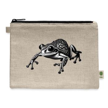 cute frog original - Hemp Carry All Pouch - natural - Front