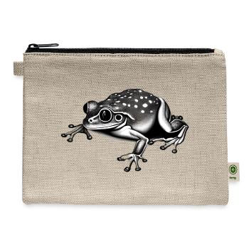 cute frog original - Hemp Carry All Pouch - natural - Front