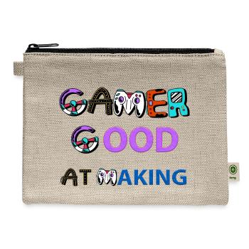 Gamer Good At Making - Hemp Carry All Pouch - natural - Front