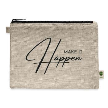 make it happen - Hemp Carry All Pouch - natural - Front