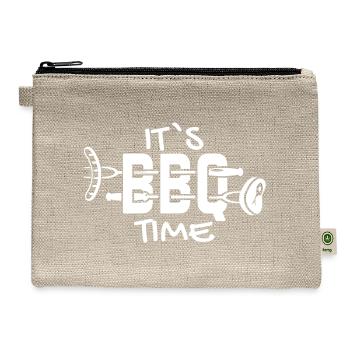 It s Bbq Time Grill Lover - Hemp Carry All Pouch - natural - Front