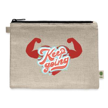Keep Going - Hemp Carry All Pouch - natural - Front