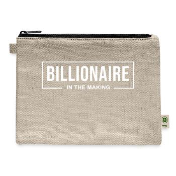 Billionaire In The Making - Hemp Carry All Pouch - natural - Front