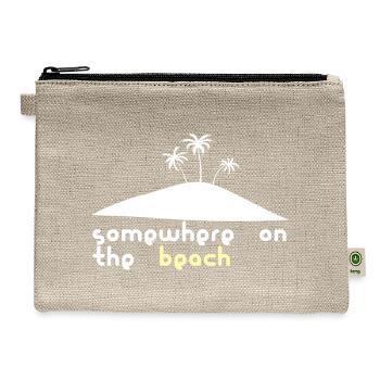 Somewhere On The Beach A Minimal Art Of Beach And - Hemp Carry All Pouch - natural - Front