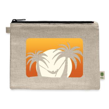 Sunset on Beach Beach Lover Gift - Hemp Carry All Pouch - natural - Front