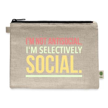 Selectively social - Hemp Carry All Pouch - natural - Front