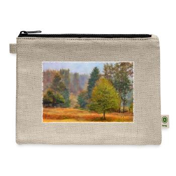 layers of trees on autumn day - Hemp Carry All Pouch - natural - Front
