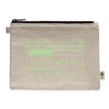 Loading... 7% Motivation Remaining - Hemp Carry All Pouch - natural - Front
