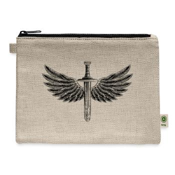 Winged Valor - Hemp Carry All Pouch - natural - Front