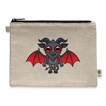 Cute Kawaii Jersey Devil Legend Cryptid - Hemp Carry All Pouch - natural - Front