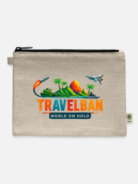 Travel Ban - Hemp Carry All Pouch - natural