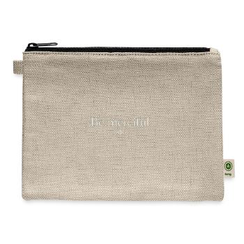 Be Merciful Minimal Typography - Hemp Carry All Pouch - natural - Front