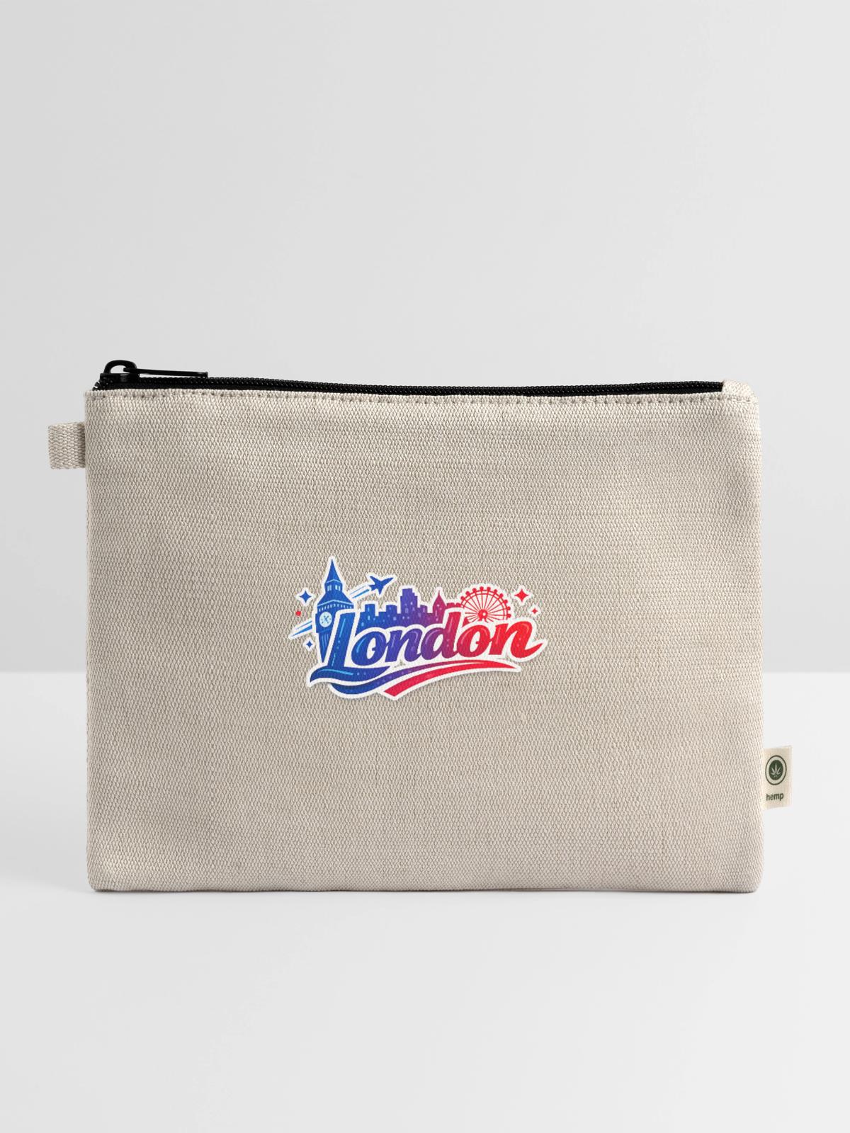 London Skyline Splash - Hemp Carry All Pouch - natural - Front