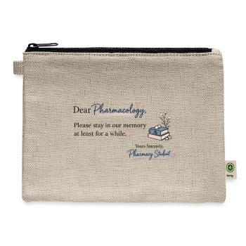 Pharmacy Student Dedication Card - Hemp Carry All Pouch - natural - Front