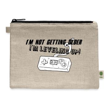 Leveling Up - Hemp Carry All Pouch - natural - Front