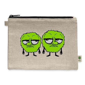 2 monsters eyes roll - Hemp Carry All Pouch - natural - Front